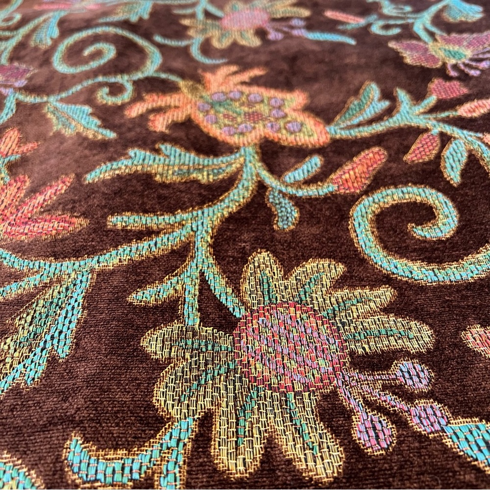 Vintage Maggie Sweet Floral Tapestry Rug Chenille Blazer Coat Jacket Size Medium - Picture 11 of 16
